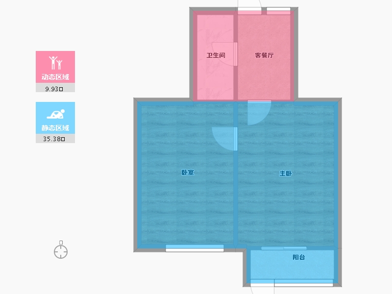 上海-上海市-清宁小区-43.52-户型库-动静分区