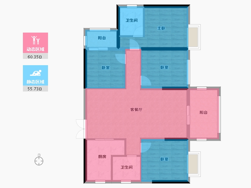 广西壮族自治区-南宁市-盛邦滨江府-102.40-户型库-动静分区