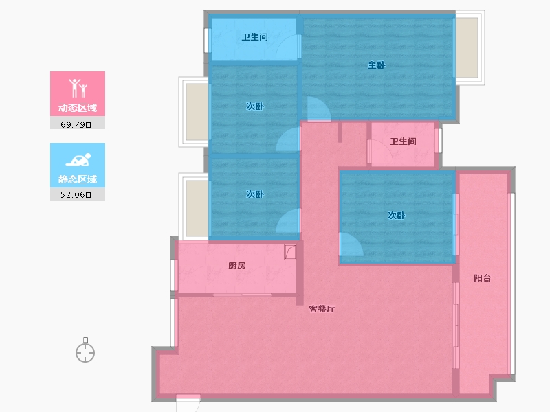 江西省-上饶市-黄金一号院-118.75-户型库-动静分区