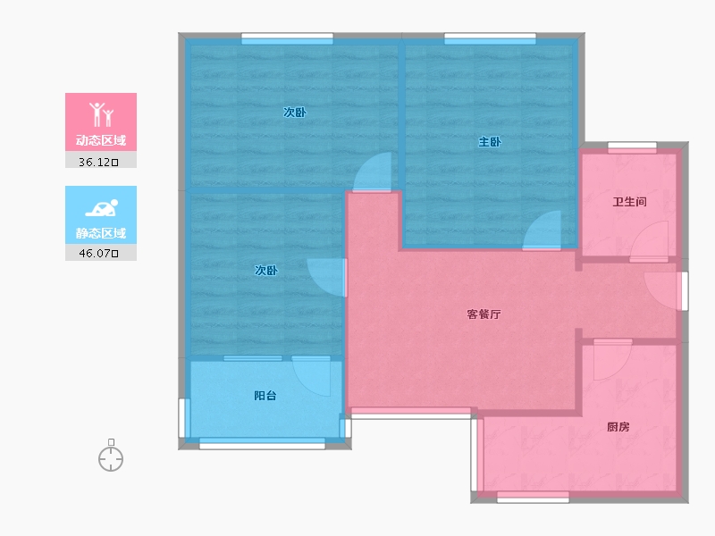 河南省-郑州市-省司法厅家属院-81.00-户型库-动静分区