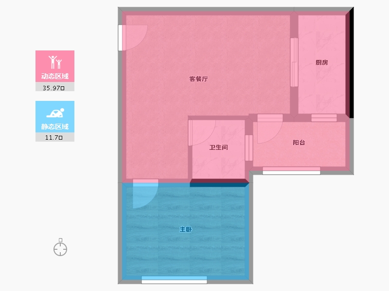 陕西省-西安市-航天新佳园-50.74-户型库-动静分区