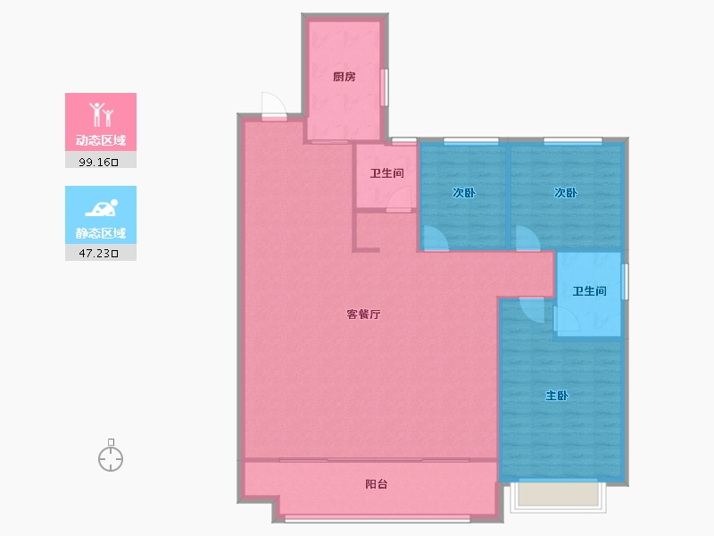 山东省-滨州市-建大壹号-115.45-户型库-动静分区