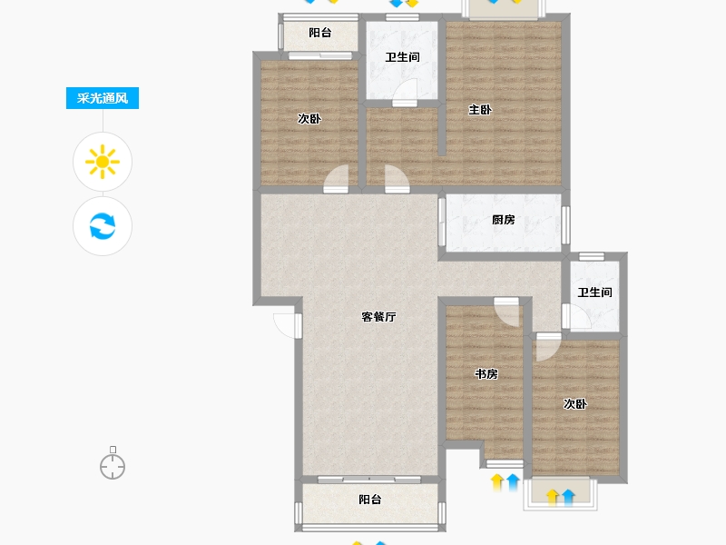 贵州省-黔西南布依族苗族自治州-南村枫林-143.41-户型库-采光通风