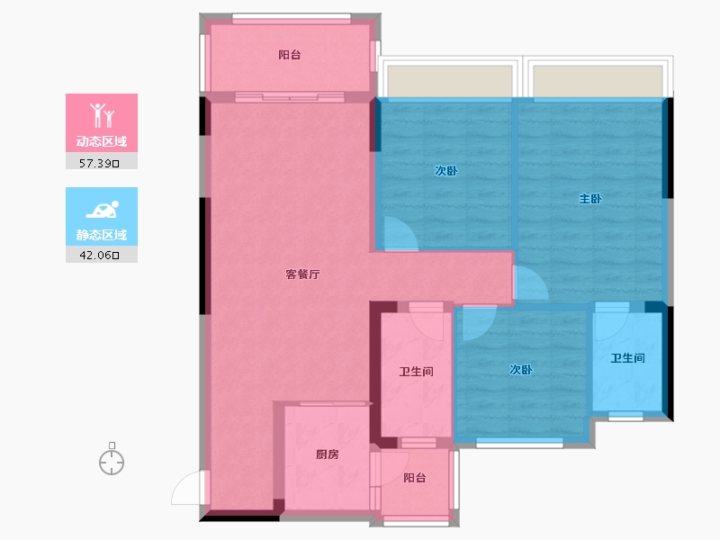 贵州省-遵义市-红花岗区遵南首府-92.00-户型库-动静分区