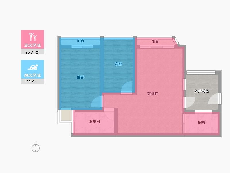 广东省-深圳市-金港华庭-54.40-户型库-动静分区