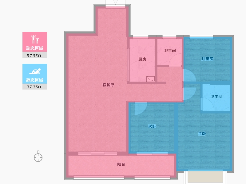 河北省-石家庄市-大者安吉-97.89-户型库-动静分区