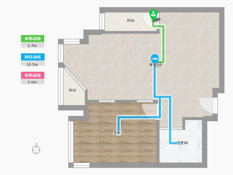 四川省-成都市-金林大城小室-46.22-户型库-动静线