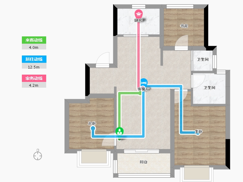 浙江省-衢州市-众安德信云之宸里-71.06-户型库-动静线