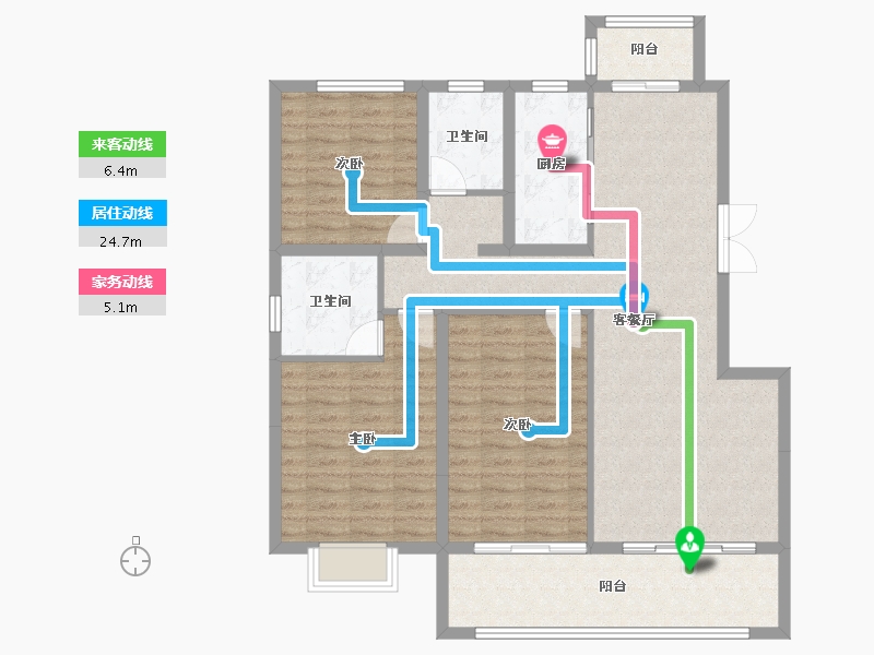 江苏省-常州市-崇文府-101.60-户型库-动静线