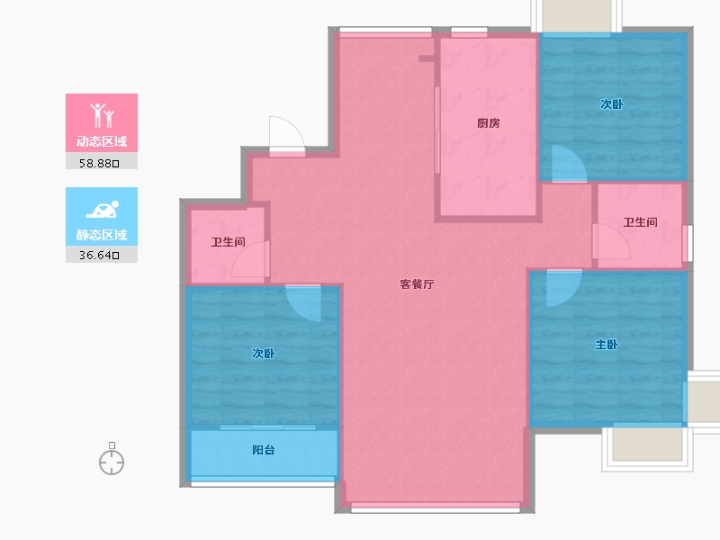 山东省-烟台市-海天雅筑-99.20-户型库-动静分区