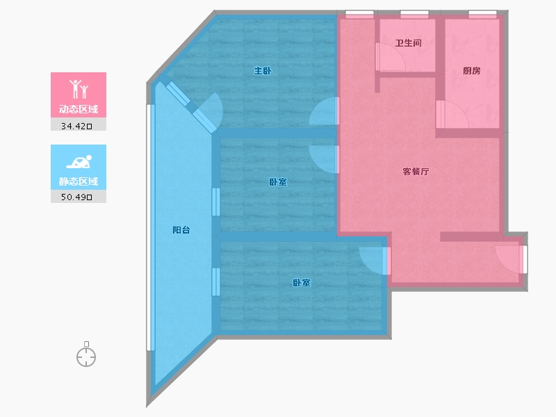 北京-北京市-革新里社区-24号院-71.20-户型库-动静分区