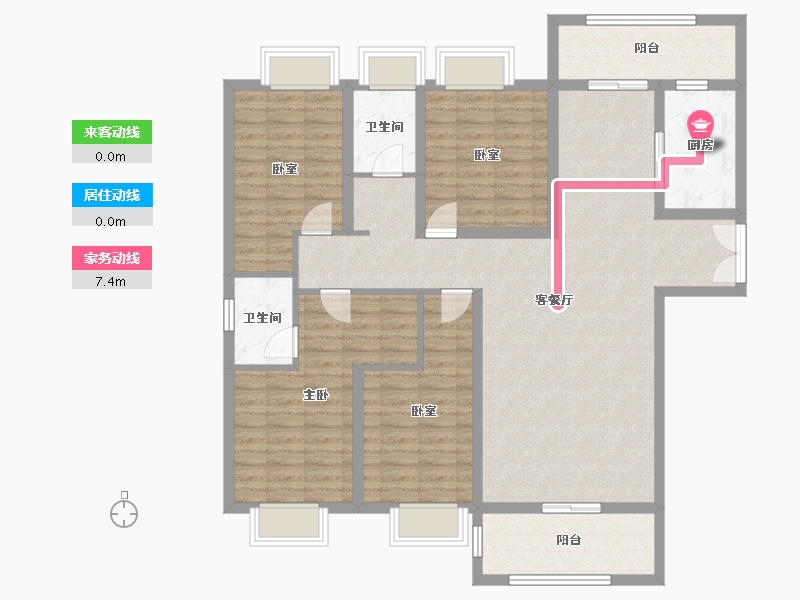 福建省-泉州市-凤林小区二期-127.50-户型库-动静线