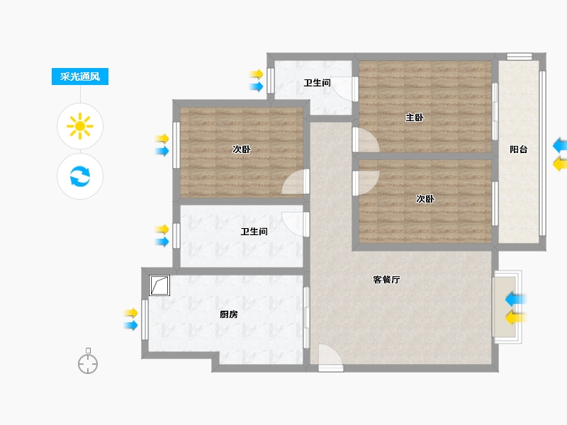 河北省-保定市-领秀紫晶城-121.60-户型库-采光通风