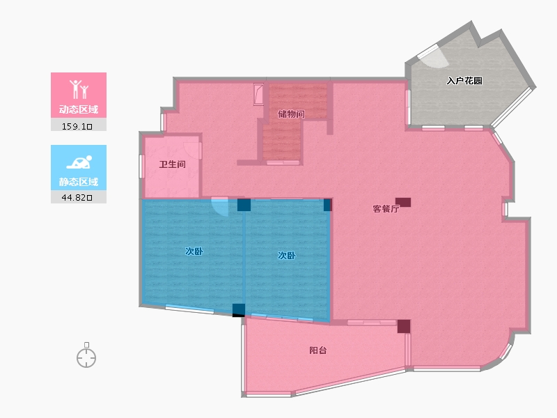 浙江省-温州市-金色尚品-207.20-户型库-动静分区