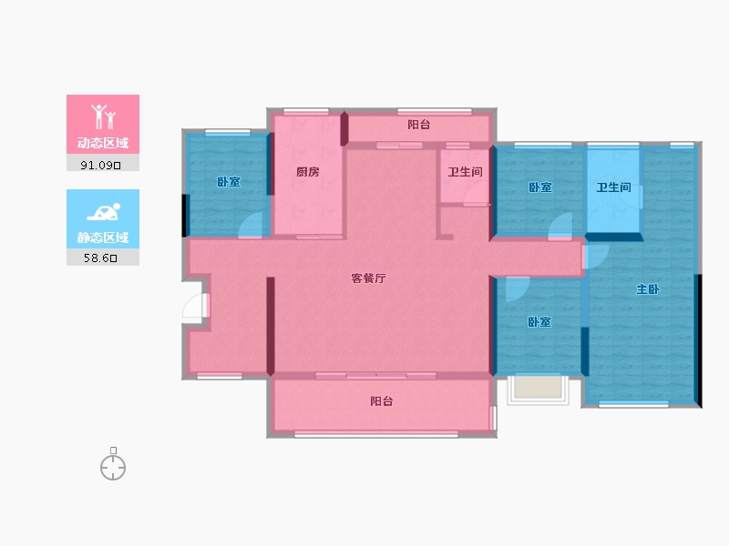 广西壮族自治区-南宁市-未来方舟-143.00-户型库-动静分区