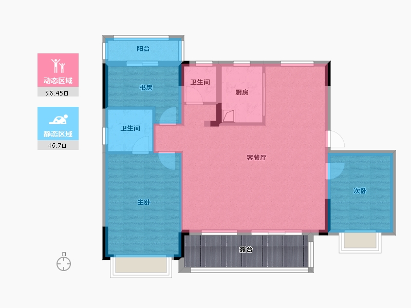 江西省-萍乡市-鼎鑫公元壹品-111.00-户型库-动静分区