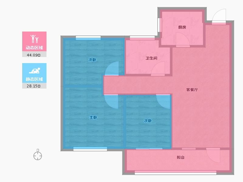 山东省-烟台市-中瑞城-78.40-户型库-动静分区