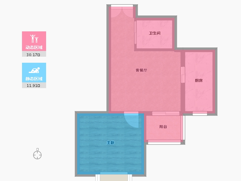 北京-北京市-红军营路16号院-42.76-户型库-动静分区