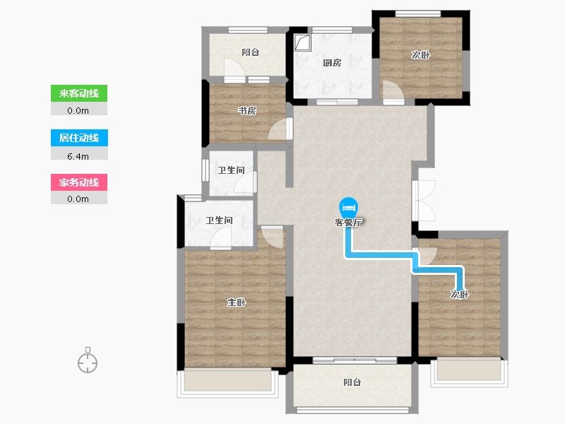 陕西省-西安市-世园林语-120.00-户型库-动静线