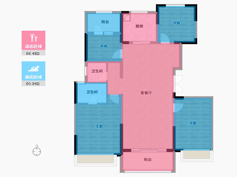 陕西省-西安市-世园林语-120.00-户型库-动静分区