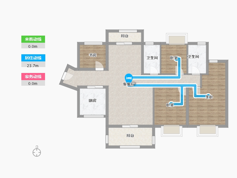 广东省-惠州市-华润曦江润府-二期-108.80-户型库-动静线