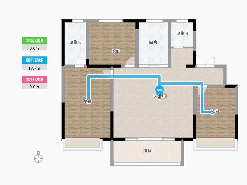 河南省-鹤壁市-鑫宇君和院-128.96-户型库-动静线