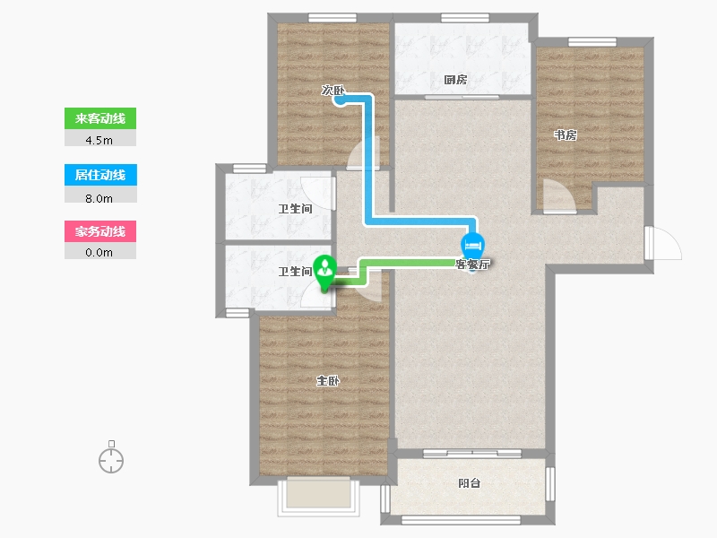 甘肃省-白银市-爱伊家园5期-110.80-户型库-动静线