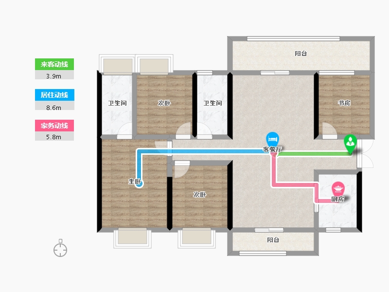 广东省-云浮市-吾悦华府-141.00-户型库-动静线