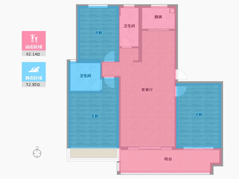 河南省-安阳市-锦绣湖畔-103.99-户型库-动静分区