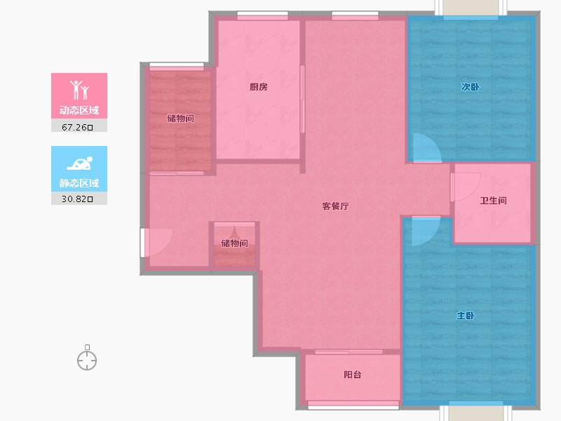 江苏省-苏州市-怡葑庭-81.60-户型库-动静分区