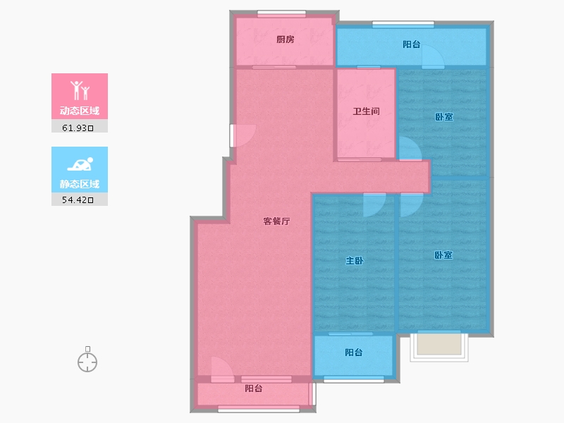 山东省-临沂市-万城花开-106.30-户型库-动静分区