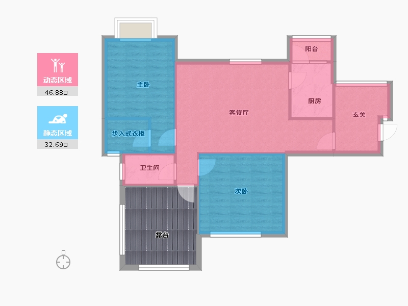 四川省-泸州市-碧桂园生态城-77.76-户型库-动静分区