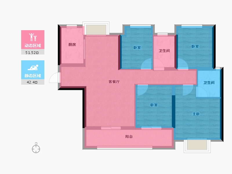 福建省-漳州市-建发西湖望月-94.10-户型库-动静分区