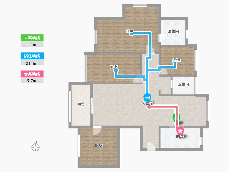 辽宁省-大连市-钻石湾-B2区-126.40-户型库-动静线