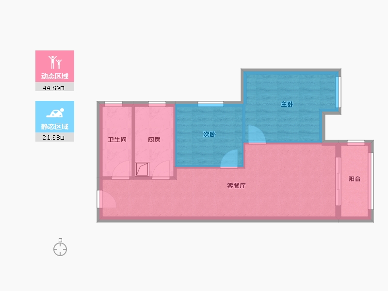 湖北省-孝感市-方鹏航天城-65.90-户型库-动静分区