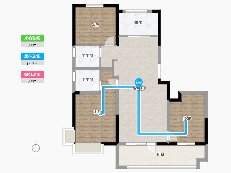 山东省-聊城市-财信九州印象-104.00-户型库-动静线