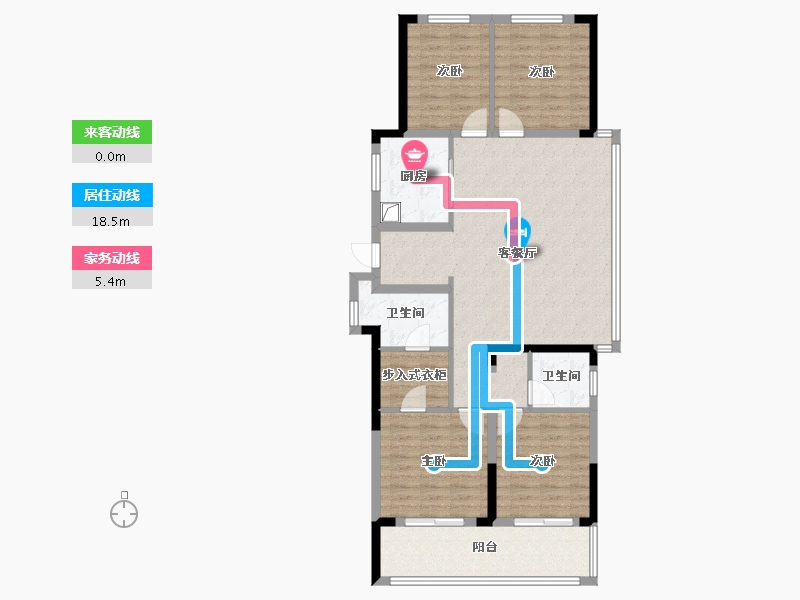 浙江省-杭州市-招商闻博花城-116.70-户型库-动静线