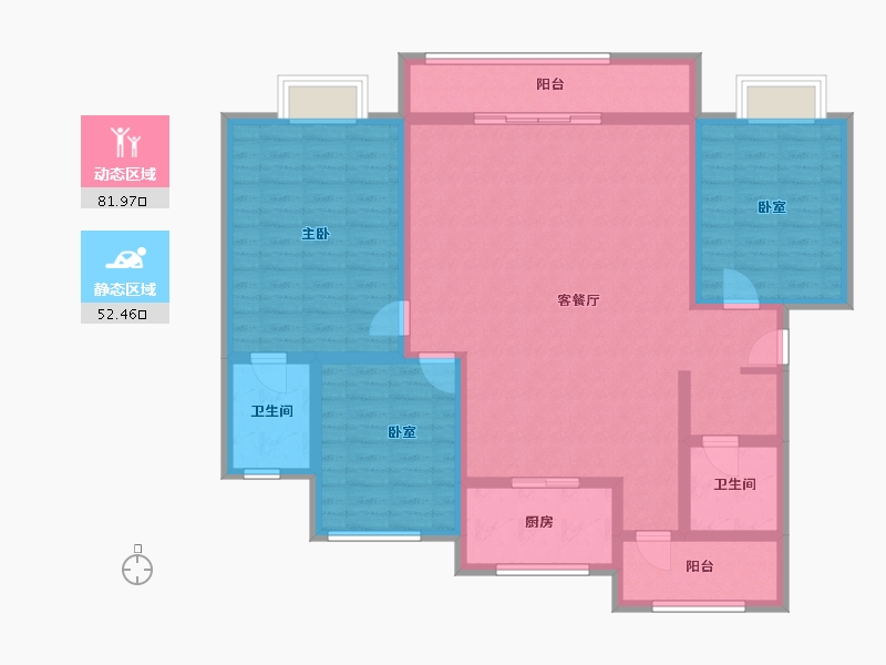 江苏省-无锡市-中梁壹号院-120.00-户型库-动静分区