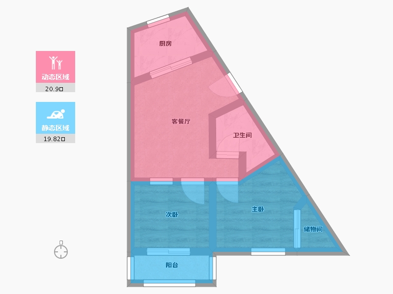 北京-北京市-复兴门外大街-40.00-户型库-动静分区