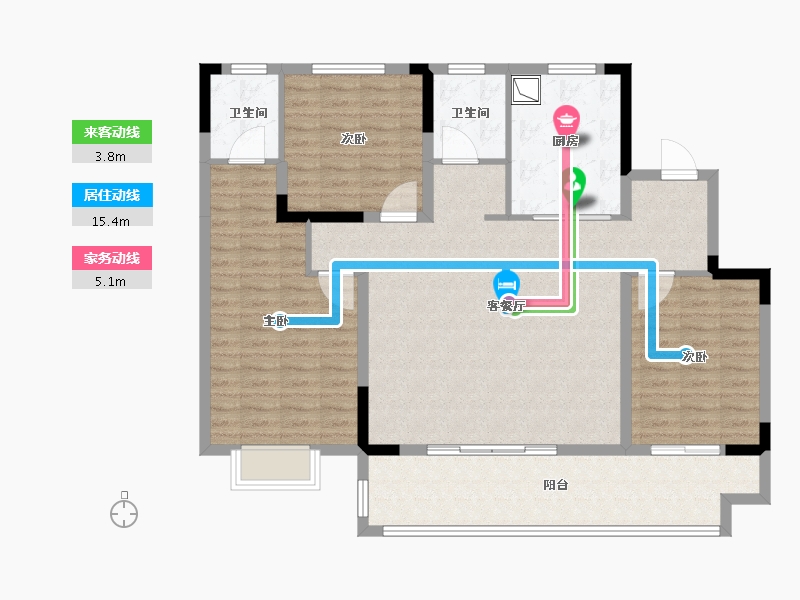 江苏省-连云港市-国投欧亚紫宸-117.33-户型库-动静线