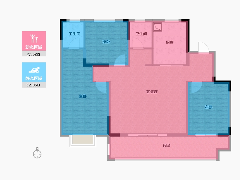 江苏省-连云港市-国投欧亚紫宸-117.33-户型库-动静分区