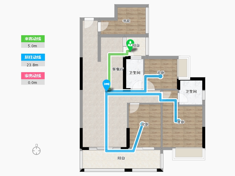 广西壮族自治区-桂林市-碧园印象桂林-85.62-户型库-动静线