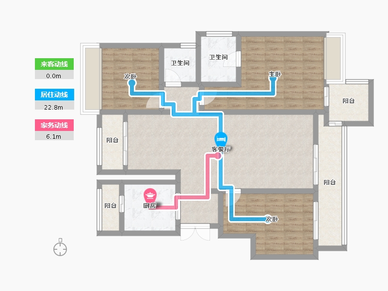 重庆-重庆市-金科集美郡-94.40-户型库-动静线