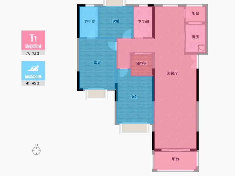 江西省-萍乡市-书香门第-111.20-户型库-动静分区