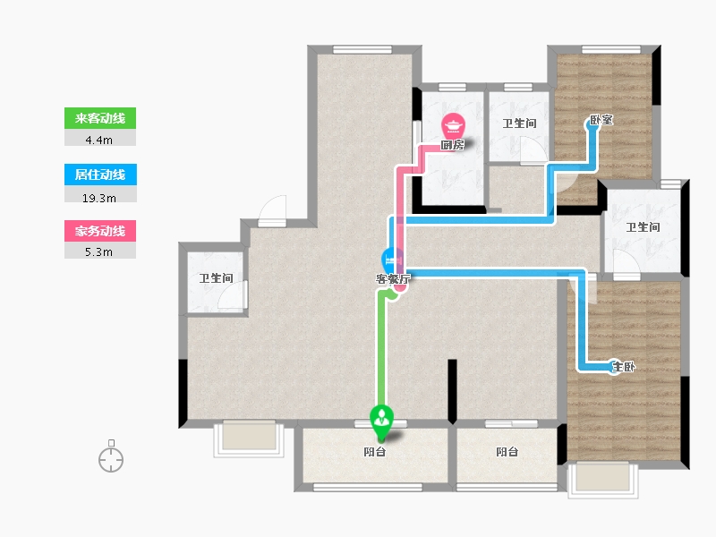 浙江省-嘉兴市-优盛花苑-155.00-户型库-动静线