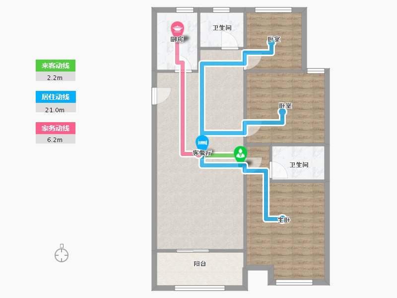 浙江省-温州市-瑞馨豪庭-101.19-户型库-动静线