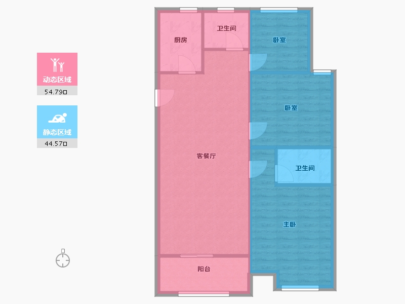 浙江省-温州市-瑞馨豪庭-101.19-户型库-动静分区