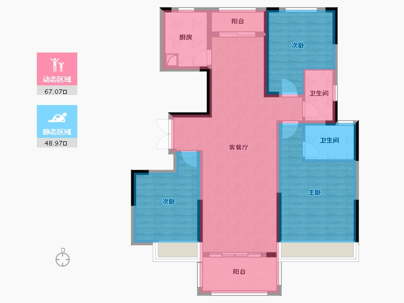 河南省-商丘市-臻悦汇-103.42-户型库-动静分区