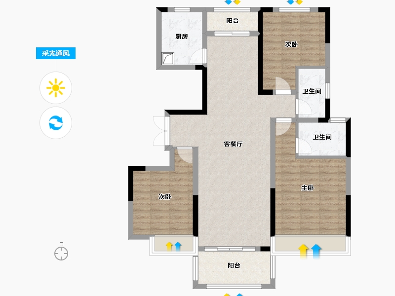 河南省-商丘市-臻悦汇-103.42-户型库-采光通风