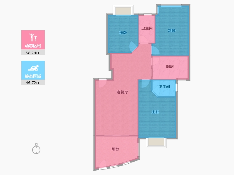 湖北省-武汉市-虹顶家园-97.00-户型库-动静分区